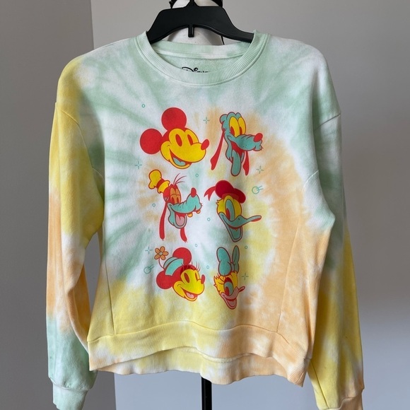 Disney Mickey Minnie Pluto Donald and Daisy Duck Sweatshirt in a Tie Dye Large - Picture 1 of 13
